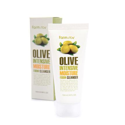Пенка очищающая с экстрактом оливы Farm Stay Olive Intensive Moisture Foam Cleanser