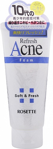 Пенка для умывания для проблемной подростковой кожи с серой Rosette Acne Foam