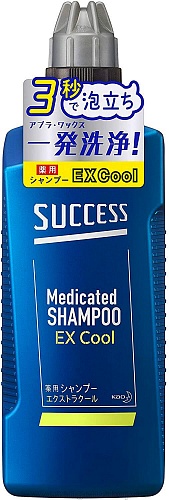 Лечебный шампунь-кондиционер для мужчин, с охлаждающим эффектом, с ментолом и эвкалиптом Kao Corporation Success Extra Cool