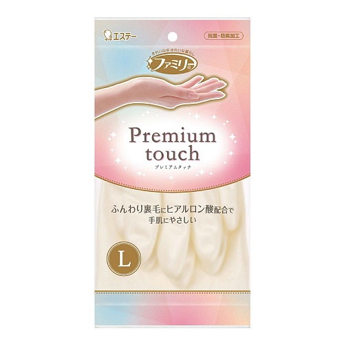 Перчатки для хозработ с гиалуроновой кислотой белые ST Family Premium touch