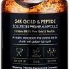 Омолаживающая сыворотка с пептидами и золотом Farm Stay 24K Gold &amp; Peptide Solution Prime Ampoule