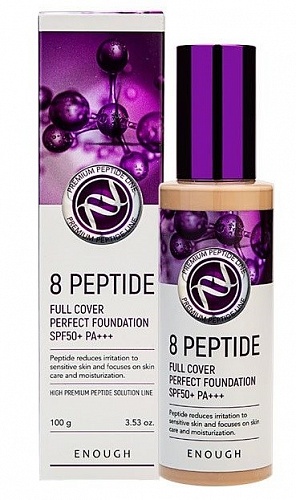 Крем  #21 Enough 8 Peptide full cover perfect foundation