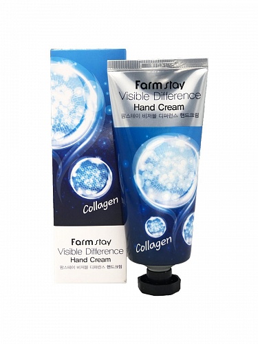 Укрепляющий крем для рук с коллагеном Farm Stay Visible Difference Collagen Hand Cream