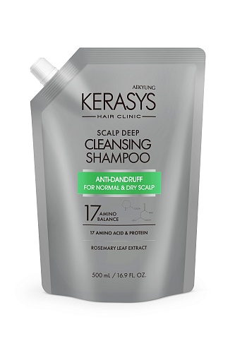 Шампунь для лечения кожи головы Освежающий, сменная упаковка Aekyung For Scalp Care Deep Cleansing Anti-Dandruff