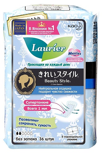 Женские гигиенические прокладки на каждый день без запаха Kao Corporation Laurier Beauty Style