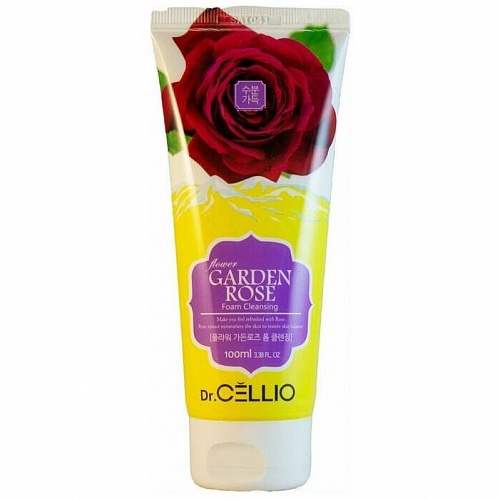 Пенка для умывания с экстрактом розы Dr. CELLIO G70 FLOWER GARDEN ROSE FOAM CELANSING