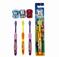 Зубная щетка для детей от 3 лет со сверхтонкими щетинками двойной высоты и противоскользящей ручкой EQ MAXON Hutos