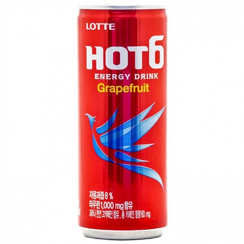 Напиток энергетический Грейпфрукт Lotte &amp;quot;HOT6ix&amp;quot;