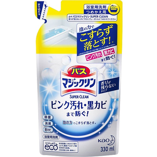 Чистящий спрей-пенка с противогрибковым эффектом для ванной комнаты и душевых кабин Kao Corporation Bath Magiclean Foaming Spray