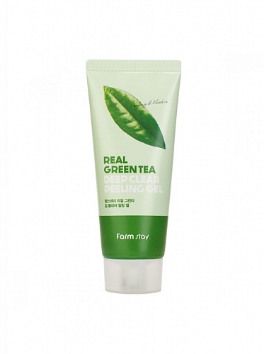 Пилинг гель с зеленым чаем Farm Stay Real Green Tea Deep Clear Peeling Gel