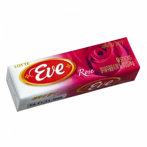 Жевательная резинка со вкусом розы Lotte Eve