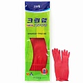 Уплотненные перчатки из натурального латекса (опудренные) красные Clean Wrap