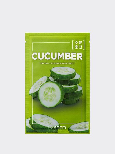Маска на тканевой основе для лица с экстрактом огурца The Saem Natural Cucumber Mask Sheet