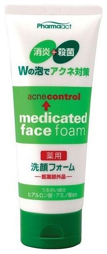 Пенка для умывания проблемной кожи, против черных точек, контроль Kumano Pharmaact Acne Control Medicated Facial Cleansing Foam