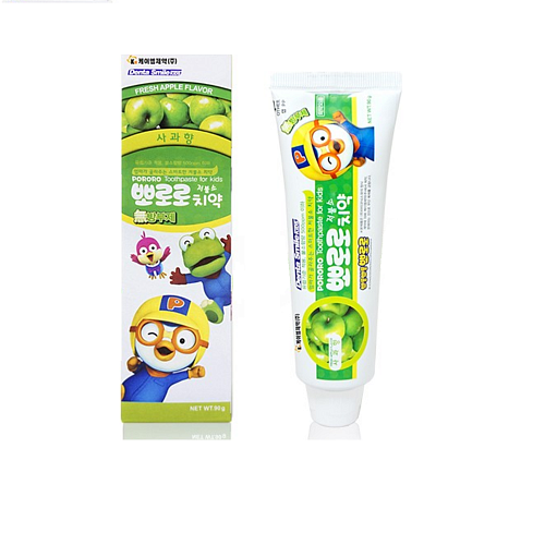 Гелевая зубная паста со вкусом яблока для детей от 3 лет KM Pharmaceutical Pororo Toothpaste For Kids Apple