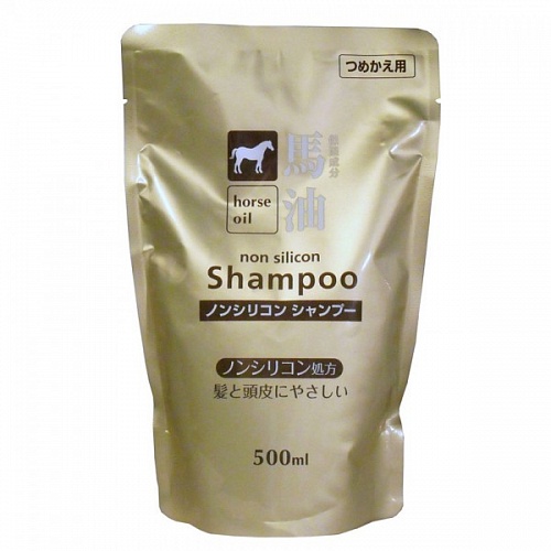 Шампунь для волос увлажняющий с лошадиным маслом Kumano Horse Oil