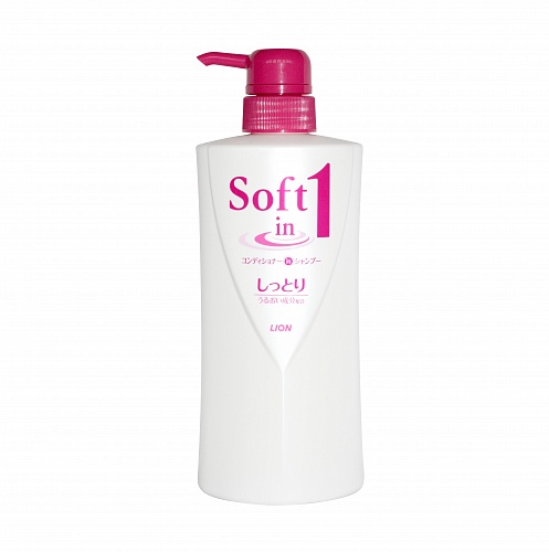 Шампунь-кондиционер для волос увлажняющий с экстрактом водорослей и минералами, цветочный аромат Lion Soft in one