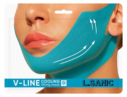 Маска-бандаж для коррекции овала лица с охлаждающим эффектом L.Sanic V-Line Cooling Lifting Face Mask