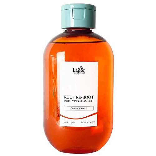 Шампунь для чувствительной и жирной кожи головы La&#039;dor Root Re-Boot Purifying Shampoo Ginger &amp; Apple