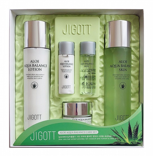 Набор для лица с Алоэ Jigott Aloe Aqua Balance Skin Care 3Set