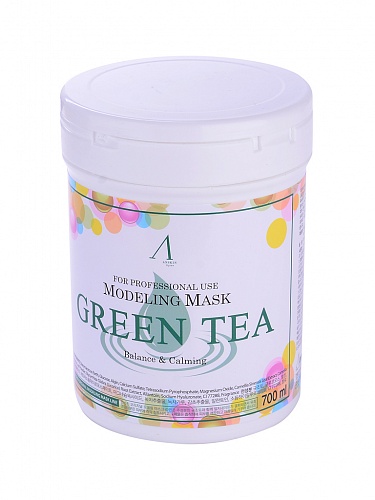 Маска альгинатная с экстрактом зеленого чая успокаивающая (банка) Anskin Green Tea Modeling Mask /container