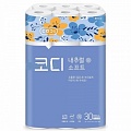 Особомягкая туалетная бумага (трехслойная, с цветным тиснёным рисунком) Ssangyong &amp;quot;CODI - Natural Soft&amp;quot;