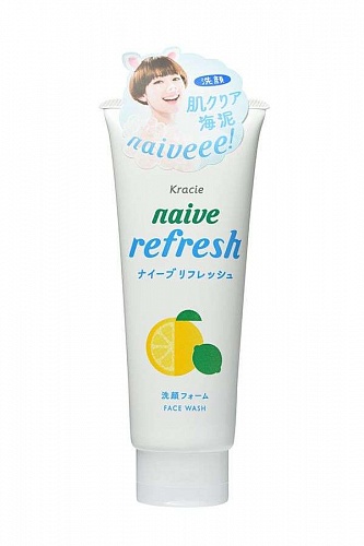 Пенка для умывания и удаления макияжа с ароматом цитрусовых Kracie Naive Refresh
