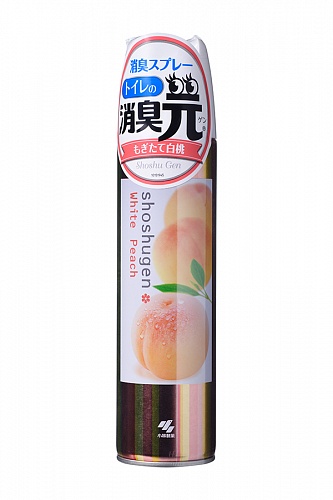 Освежитель-аэрозоль для туалета Персик Kobayashi Shoshugen spray White Peach