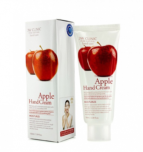 Крем для рук увлажняющий с экстрактом ЯБЛОКА 3W CLINIC Apple Hand Cream