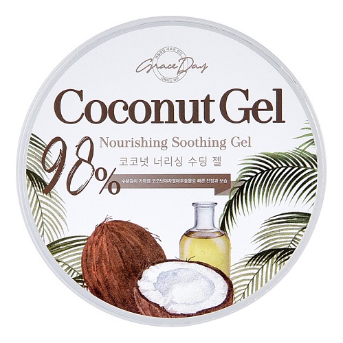 Питательный гель для лица и тела с кокосом Grace Day Coconut Gel