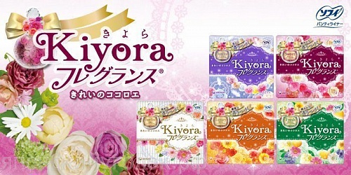 Ежедневные гигиенические прокладки с ароматом роз , 14 см. UNICHARM &amp;quot;Sofy&amp;quot; Kiyora Premium