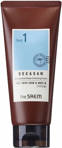 Пенка для умывания для проблемной кожи The Saem See &amp; Saw AC Control Deep Cleansing Foam, 120 мл