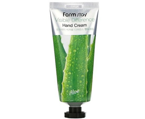 Крем для рук с экстрактом алоэ вера Farm Stay Visible Difference Hand Cream Aloe Vera