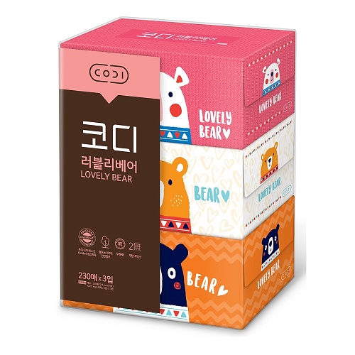 Двухслойные бумажные салфетки Ssangyong «Любимые мишки»