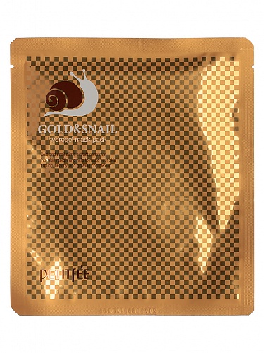 Гидрогелевая маска для лица с золотом и улиточным муцином Petitfee Gold &amp; Snail Mask Pack