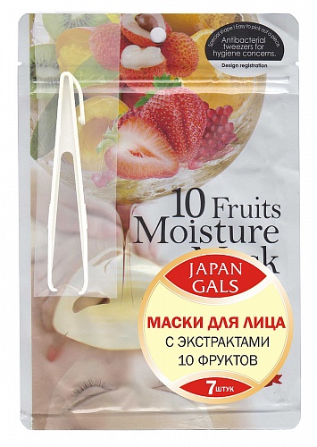 Маска с экстрактами 10 фруктов Japan Gals Pure 5 Essential&amp;quot;