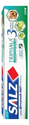 Паста зубная с гипертонической солью и трифалой, Lion THAILAND Salz Herbal