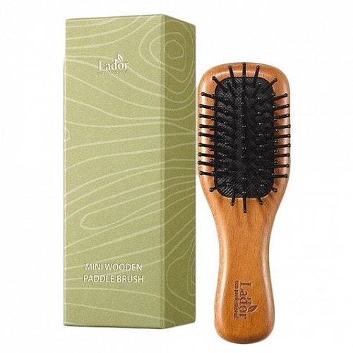 Деревянная щетка для волос La&#039;dor Mini Wood Paddle Brush