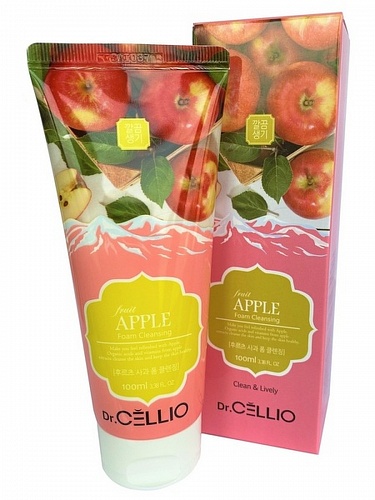 Успокаивающая пенка с яблоком Dr. CELLIO Fruit Apple Foam Cleansing