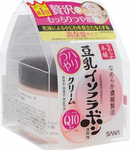 Крем увлажняющий с изофлавонами сои и капсулированным коэнзимом Q10 SANA Soy Milk Haritsuya Cream