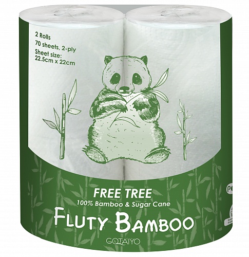 Полотенца бумажные двухслойные Gotaiyo Fluty Bamboo