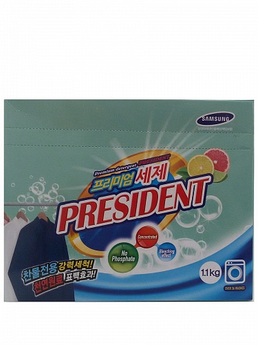 Универсальный концентрированный порошок для стирки белья с цитрусовым ароматом Sky Korea PRESIDENT