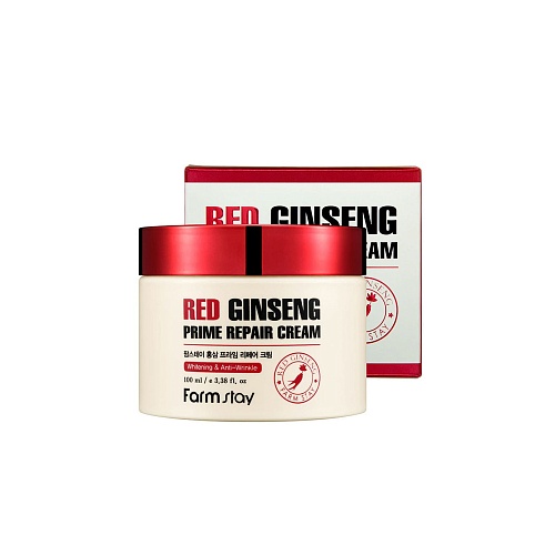 Восстанавливающий крем для лица с женьшенем Farm Stay Red Ginseng Prime Repair Cream