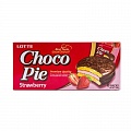 268283_Пирожные в шоколадной глазури Lotte &amp;quot;Choco Pie&amp;quot; Клубника, 6шт.
