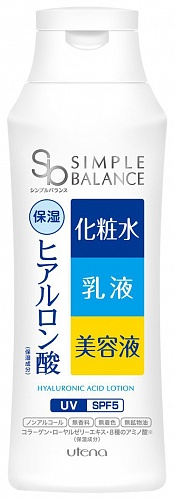 Лосьон-молочко UV-защита с гиалуроновой кислотой SPF 5 Utena Simple Balance