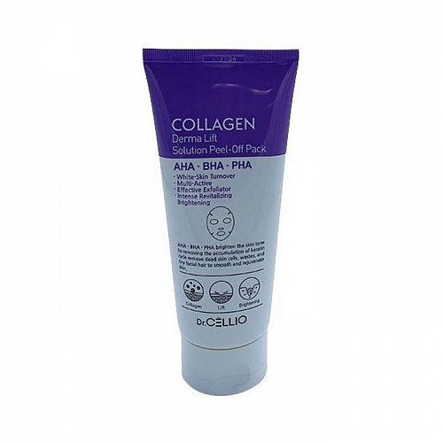 Маска для лица с коллагеном Dr. CELLIO Collagen Derma Lift Solution Peel Off Pack