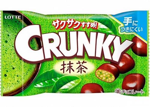 Хрустящие шоколадные шарики со вкусом зеленого чая Матча Lotte &amp;quot;Crunky Pop Joy Matcha&amp;quot;