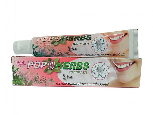 Растительная зубная паста 9 трав (в тубе) Smilephan POP 9 Herbs Toothpaste