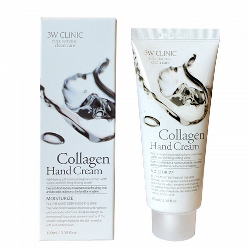 Крем для рук увлажняющий с КОЛЛАГЕНОМ 3W CLINIC Collagen Hand Cream