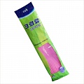 Перчатки из натурального латекса c внутренним покрытием розовые Clean Wrap